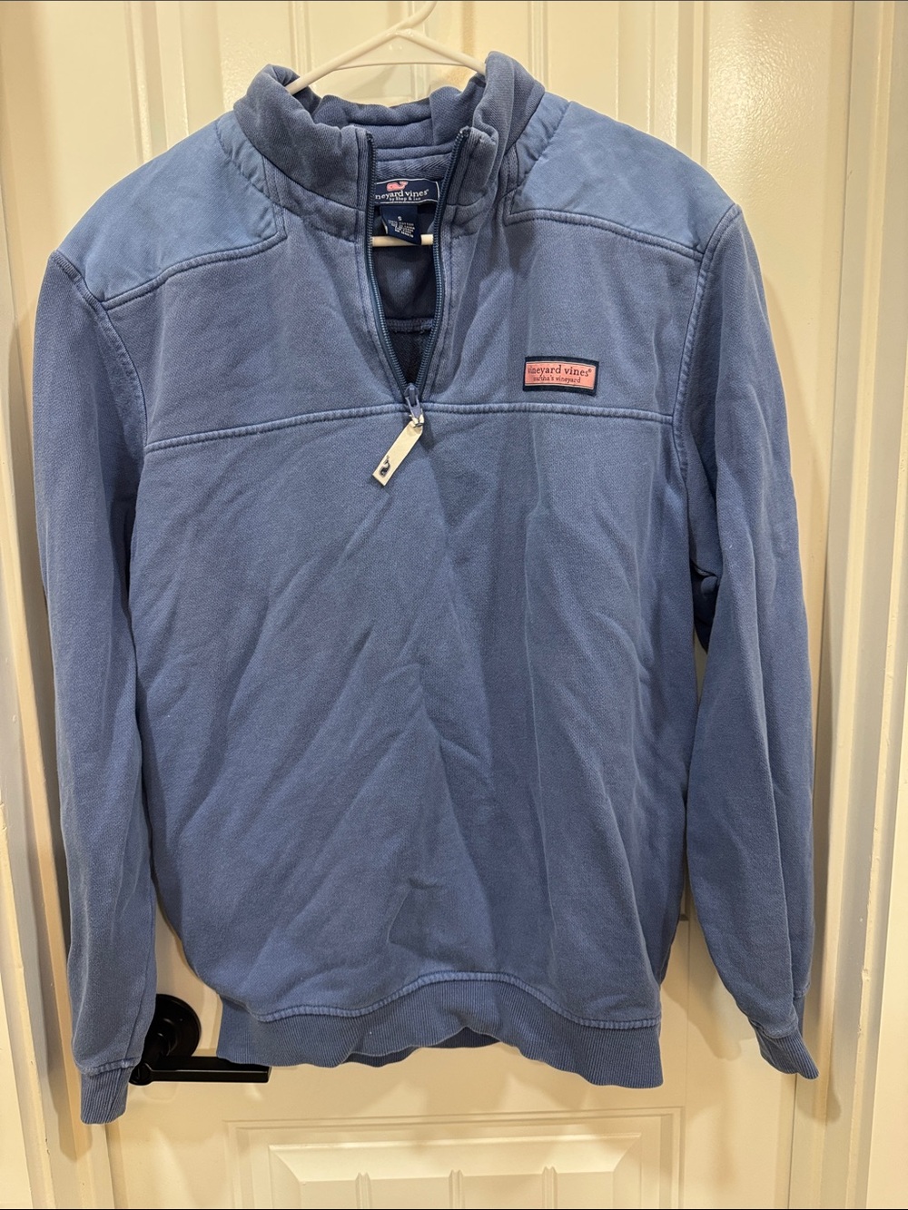 Vineyard Vines Light Blue Quarter-Zip Fleece Pullover